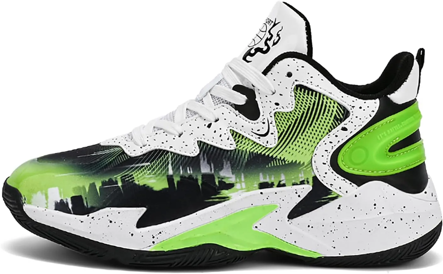 Kids Basketball Shoes Boys High-top Sports Shoes Sneakers Durable Lace-up Non-Slip Girls Running Shoes
