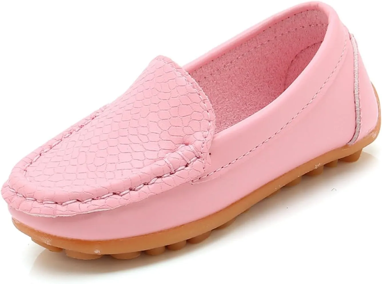 Kids Boys Girls Soft Slip On Loafers Flat Boat 𝗠occasin Schooling Daily Walking Shoes Girls Soft Leather Shoes