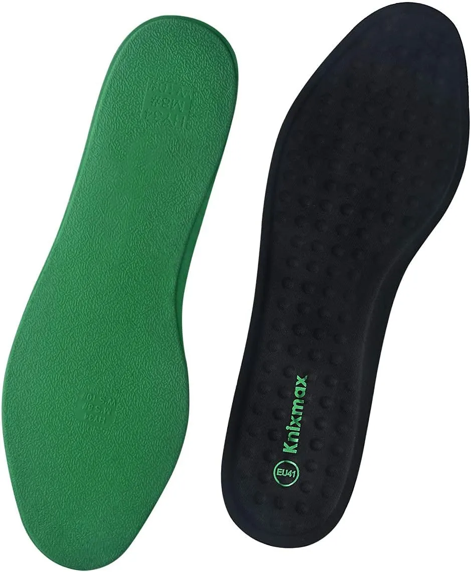 Knixmax Men's Shoe Insoles, Anti-Fatigue Work Boot Inserts, Heavy Duty Replacement Innersoles for Running Hiking Walking Shoes, Cushioned Pain Relieve Shoe Pads US 8.5/EU 41.5