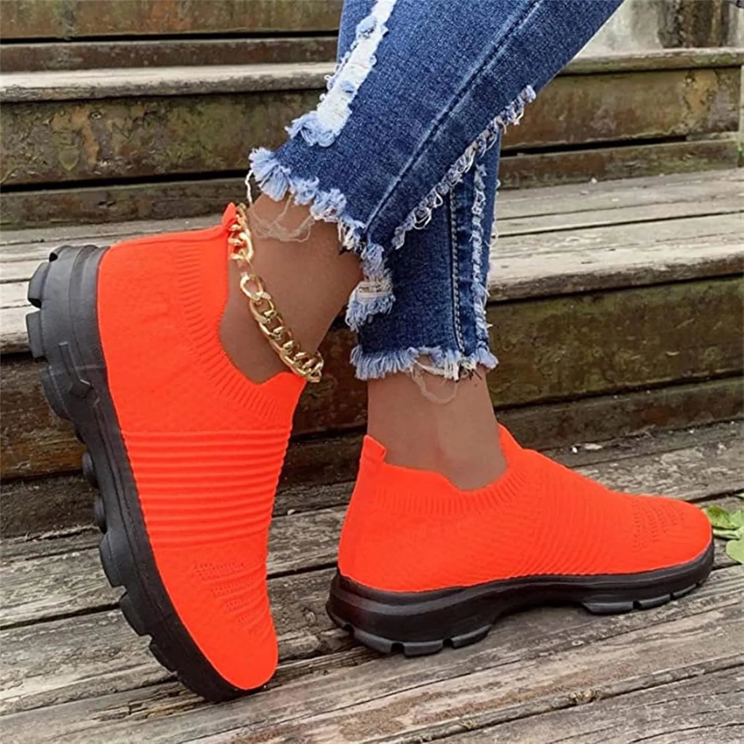 Ladmiple Sneakers For Women Slip On Comfort Casual Dressy Summer Fashion Low Top Non Slip Walking Shoes Flats Loafers