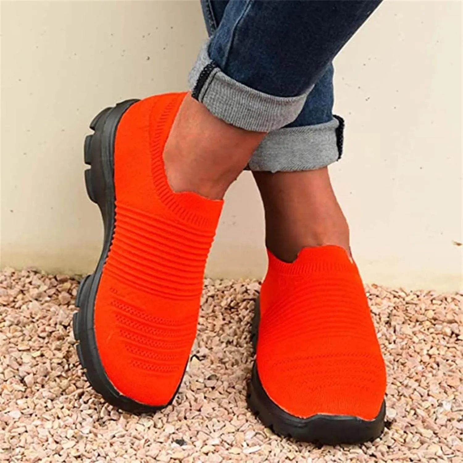 Ladmiple Sneakers For Women Slip On Comfort Casual Dressy Summer Fashion Low Top Non Slip Walking Shoes Flats Loafers