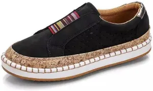 Ladmiple Womens Shoes Dressy Casual Loafers Canvas Shoes Low Cut Slip On Fashion Comfortable Walking Platform Sneakers