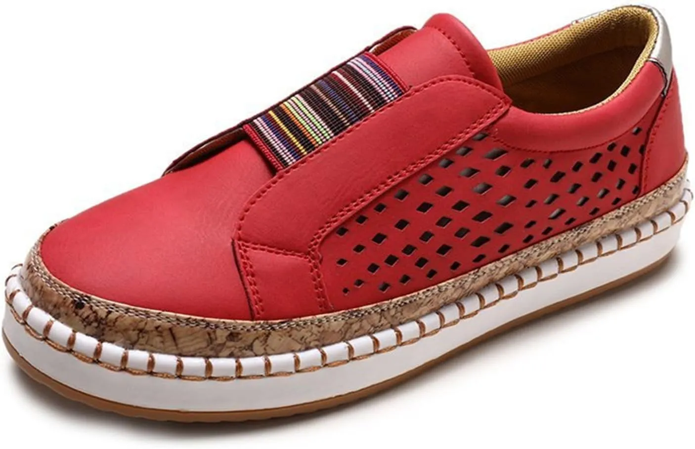 Ladmiple Womens Shoes Dressy Casual Loafers Canvas Shoes Low Cut Slip On Fashion Comfortable Walking Platform Sneakers