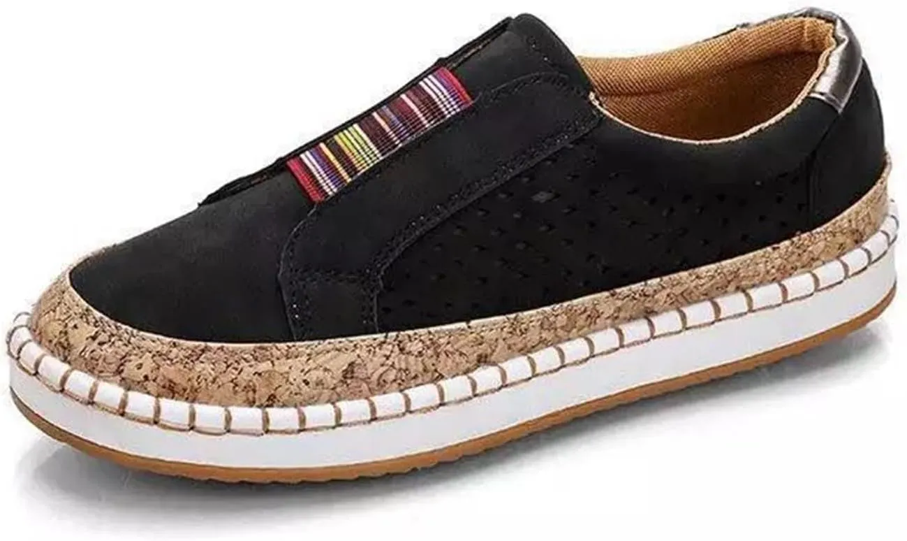 Ladmiple Womens Shoes Dressy Casual Loafers Canvas Shoes Low Cut Slip On Fashion Comfortable Walking Platform Sneakers