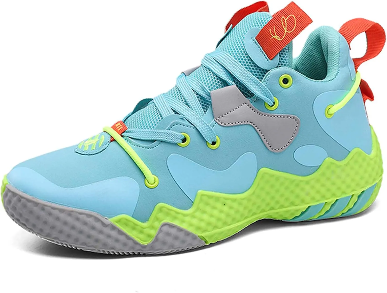 LAHTI Men's Basketball Shoes High Top Sports Shoes Fashionable and Versatile Casual Shoes Anti-Skid Shock-Absorbing Wear-Resistant Tennis Fitness and Running Shoes