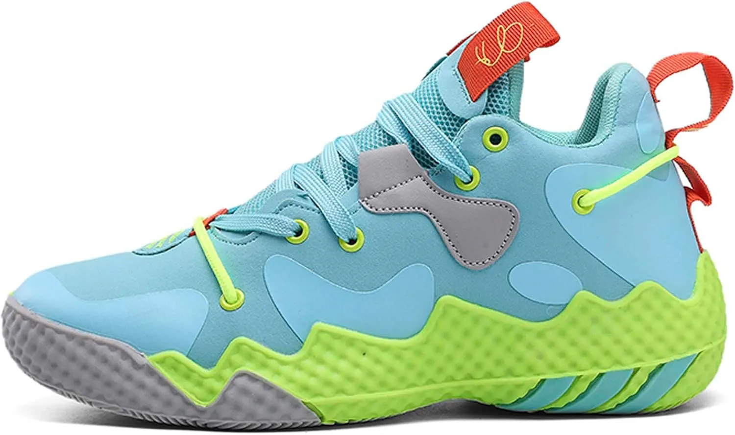 LAHTI Men's Basketball Shoes High Top Sports Shoes Fashionable and Versatile Casual Shoes Anti-Skid Shock-Absorbing Wear-Resistant Tennis Fitness and Running Shoes