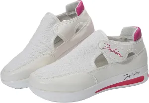 Lausiuoe Sneakers For Women Platform Slip On Canvas Shoes Low Top Fashion Comfortable Classic Casual Walking Flat Loafers