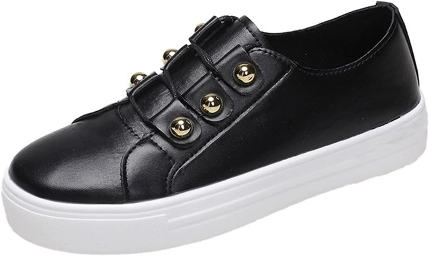 Lausiuoe Sneakers For Women Walking Shoes Comfortable Casual Fashion Lightweight Slip On Low Top Canvas Flat Loafers