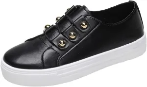 Lausiuoe Sneakers For Women Walking Shoes Comfortable Casual Fashion Lightweight Slip On Low Top Canvas Flat Loafers