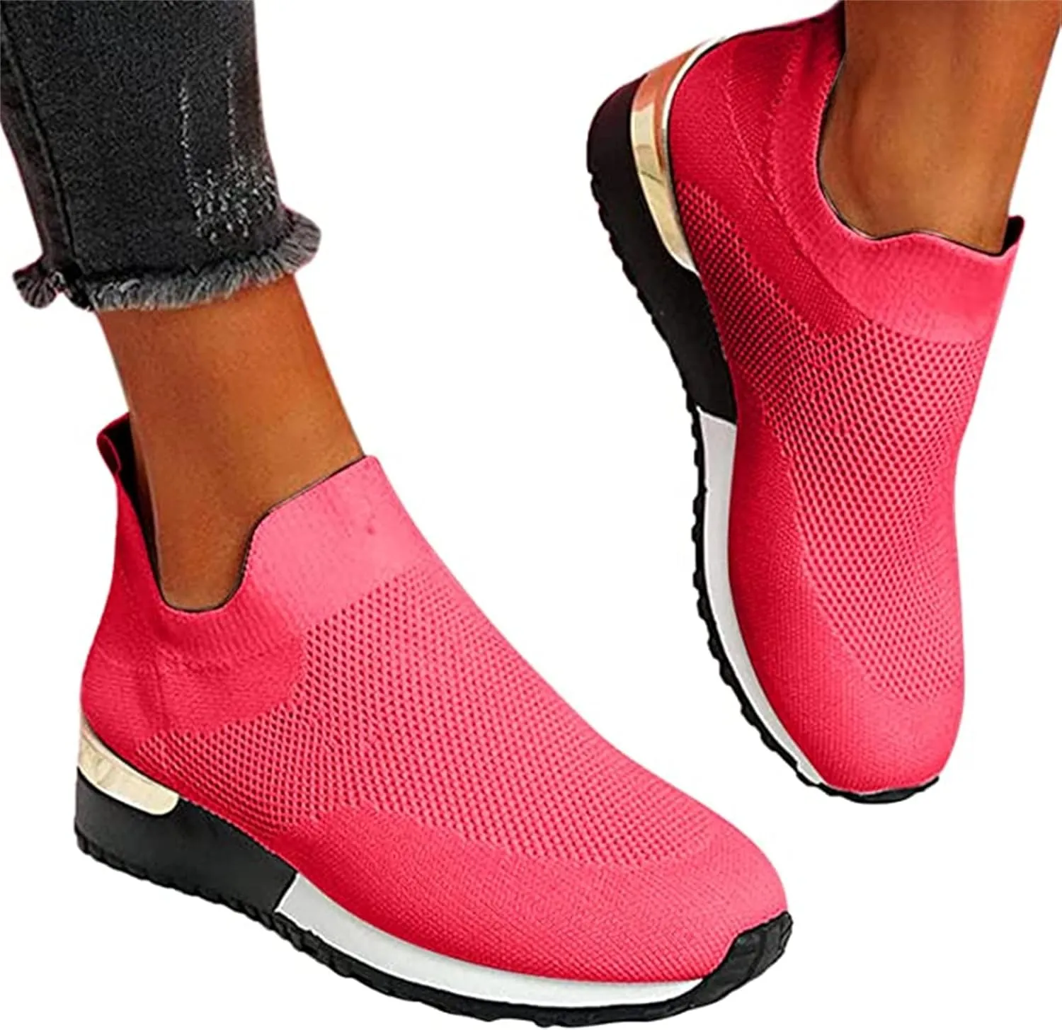 Lausiuoe Sneakers For Women Walking Shoes Comfortable Running Shoes Fashion Tennis Athletic Walking Gym Sports Sneakers
