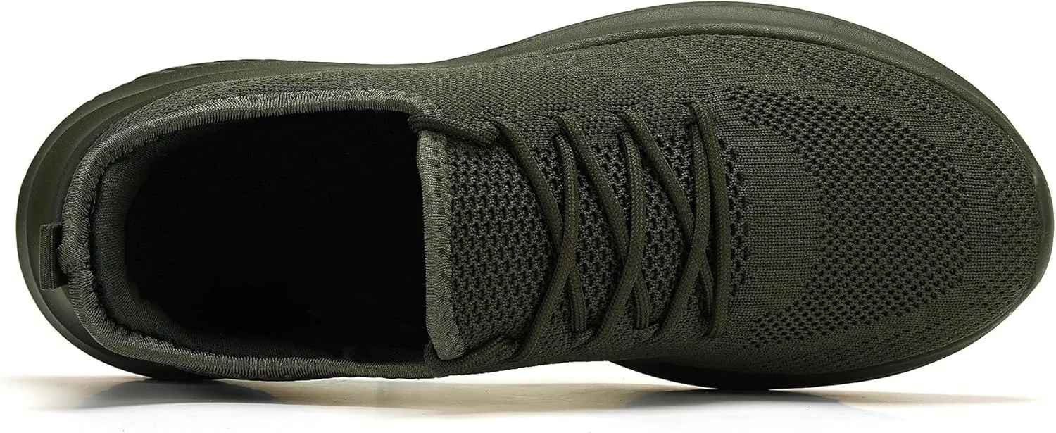 LCGJR Men's Walking Shoes Ultra Light Running Casual Sneakers Slip-on Workout Tennis Shoes for Male Mesh Breathable Comfort Outdoor Indoor