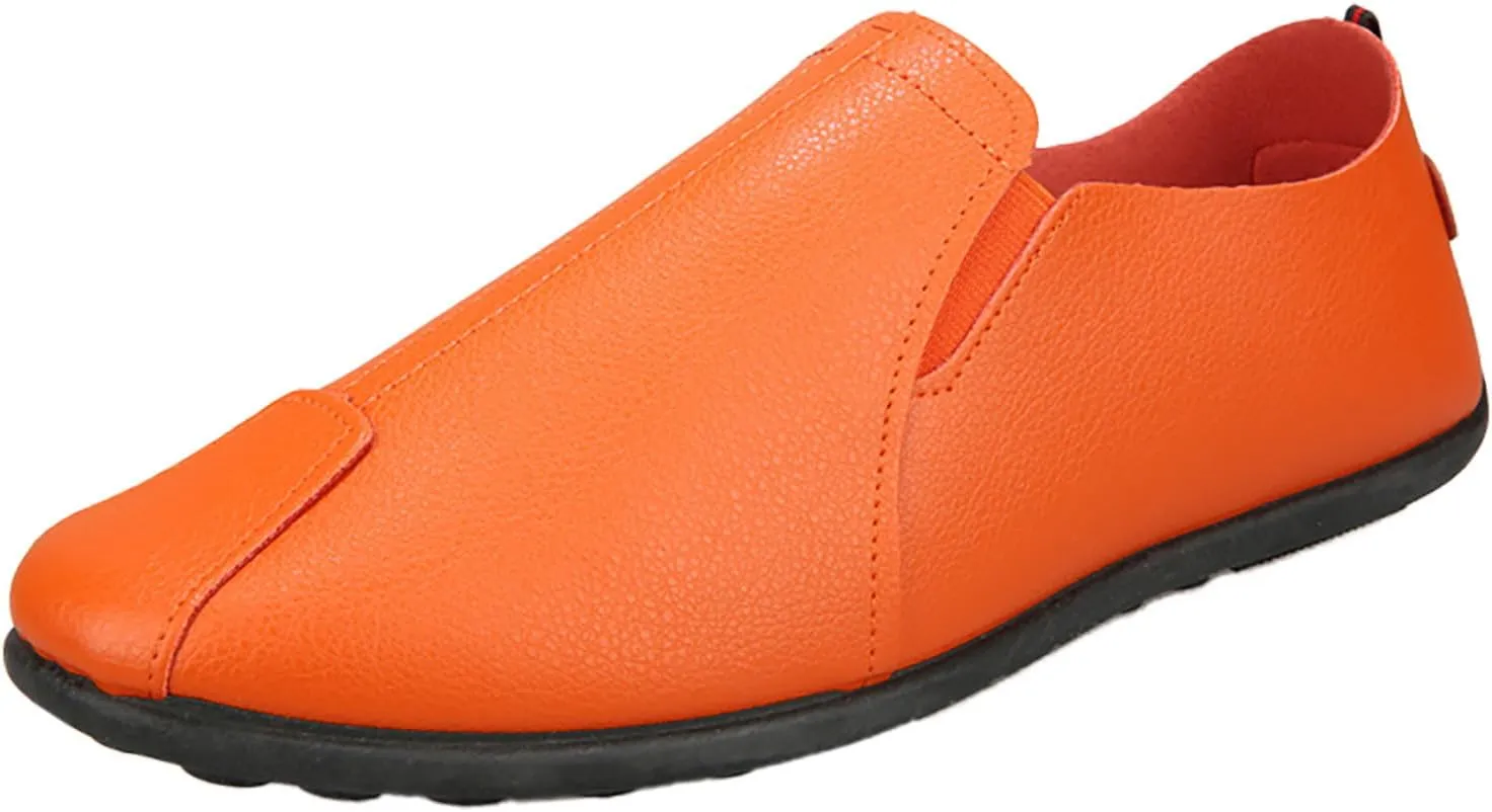Leisure Men's Four Seasons Non Slip Flat Round Toe Breathable Slip On Lazy Leisure Shoes Athletic Shoes