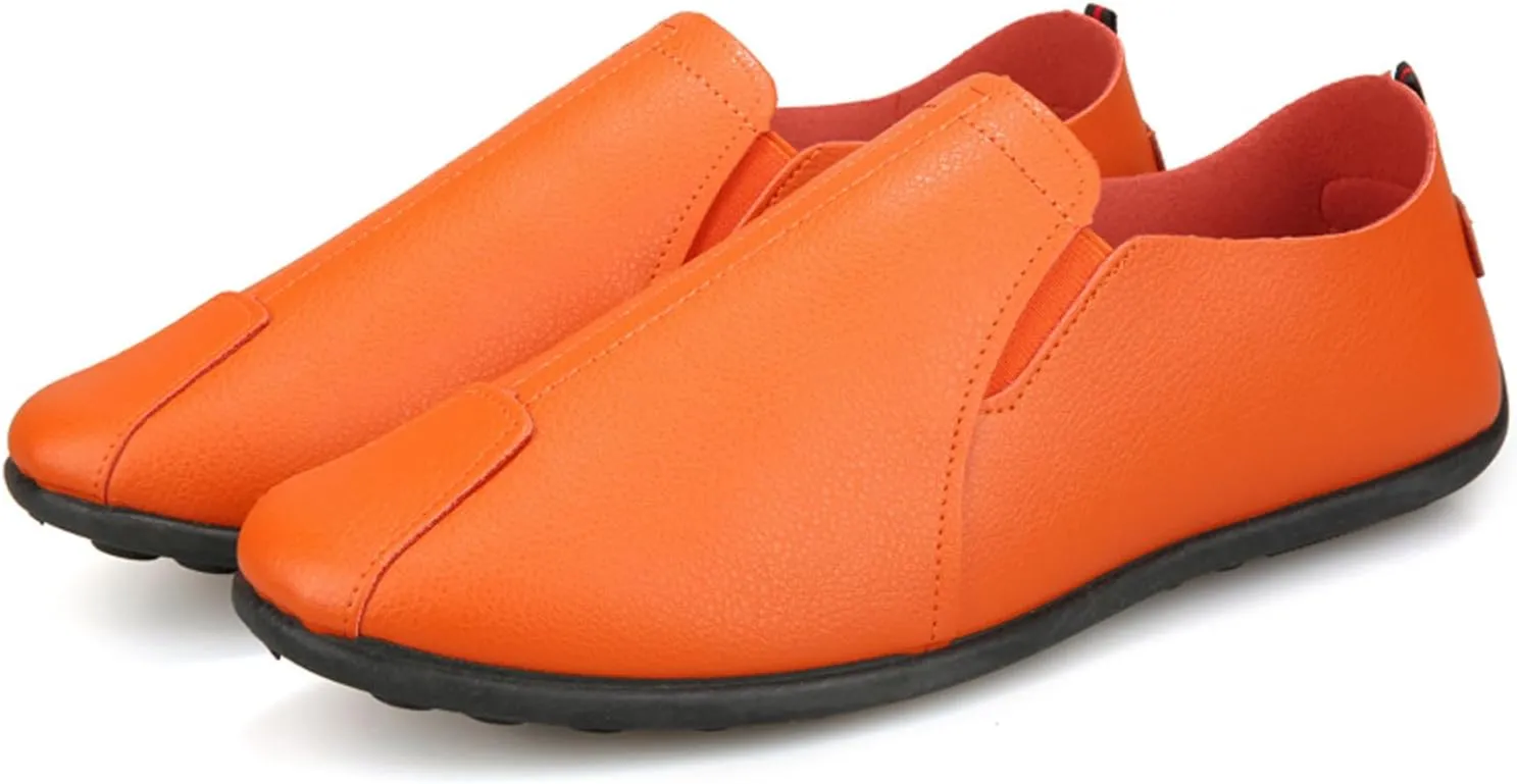 Leisure Men's Four Seasons Non Slip Flat Round Toe Breathable Slip On Lazy Leisure Shoes Athletic Shoes
