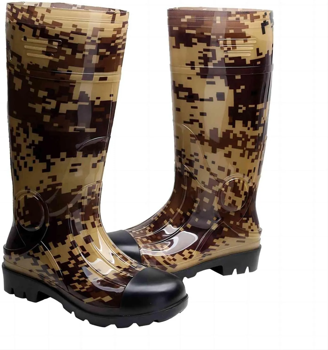 Man Knee High Rubber Rainboots Camo Waterproof Rubber Boots for Garden Man Rain Footwear Size