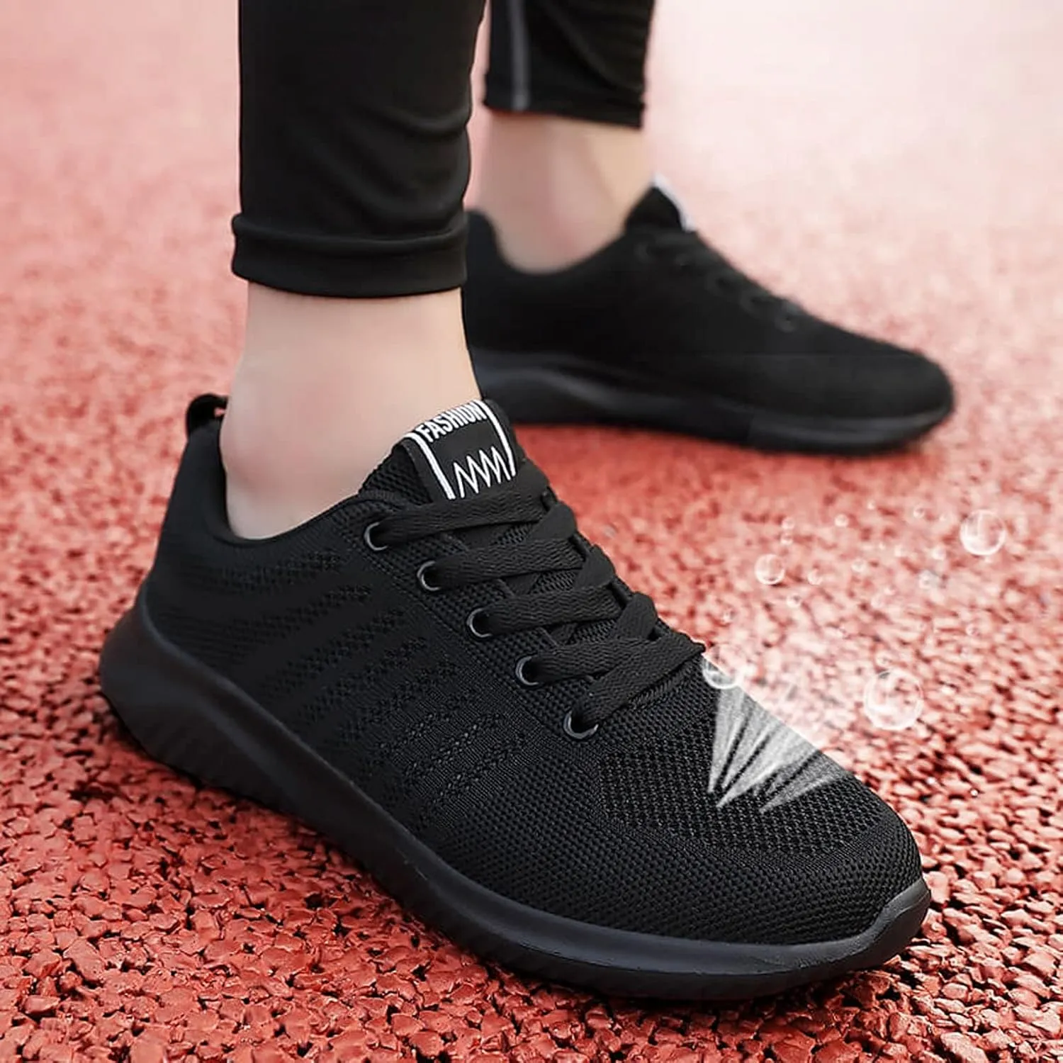 Men Soft Mesh Bottom Sport Fashion Shoes Breathable Lace-Up Casual Men's Sneaker Socks Low Cut Shoes
