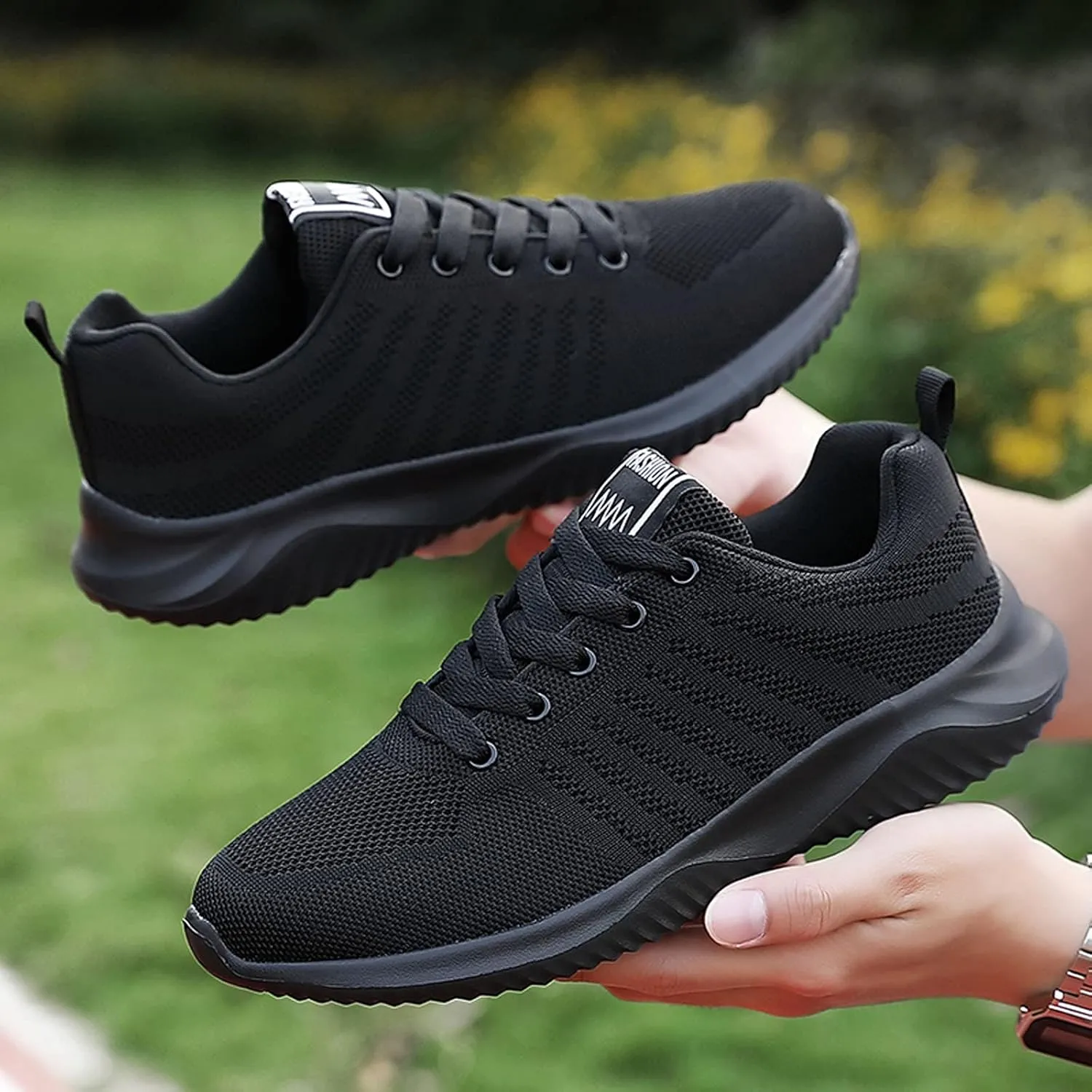 Men Soft Mesh Bottom Sport Fashion Shoes Breathable Lace-Up Casual Men's Sneaker Socks Low Cut Shoes