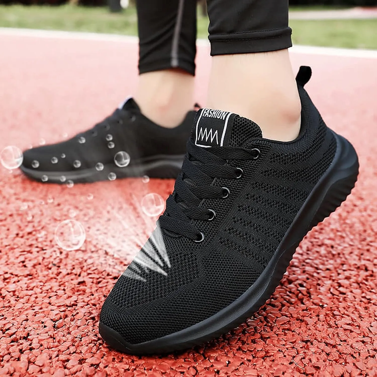 Men Soft Mesh Bottom Sport Fashion Shoes Breathable Lace-Up Casual Men's Sneaker Socks Low Cut Shoes