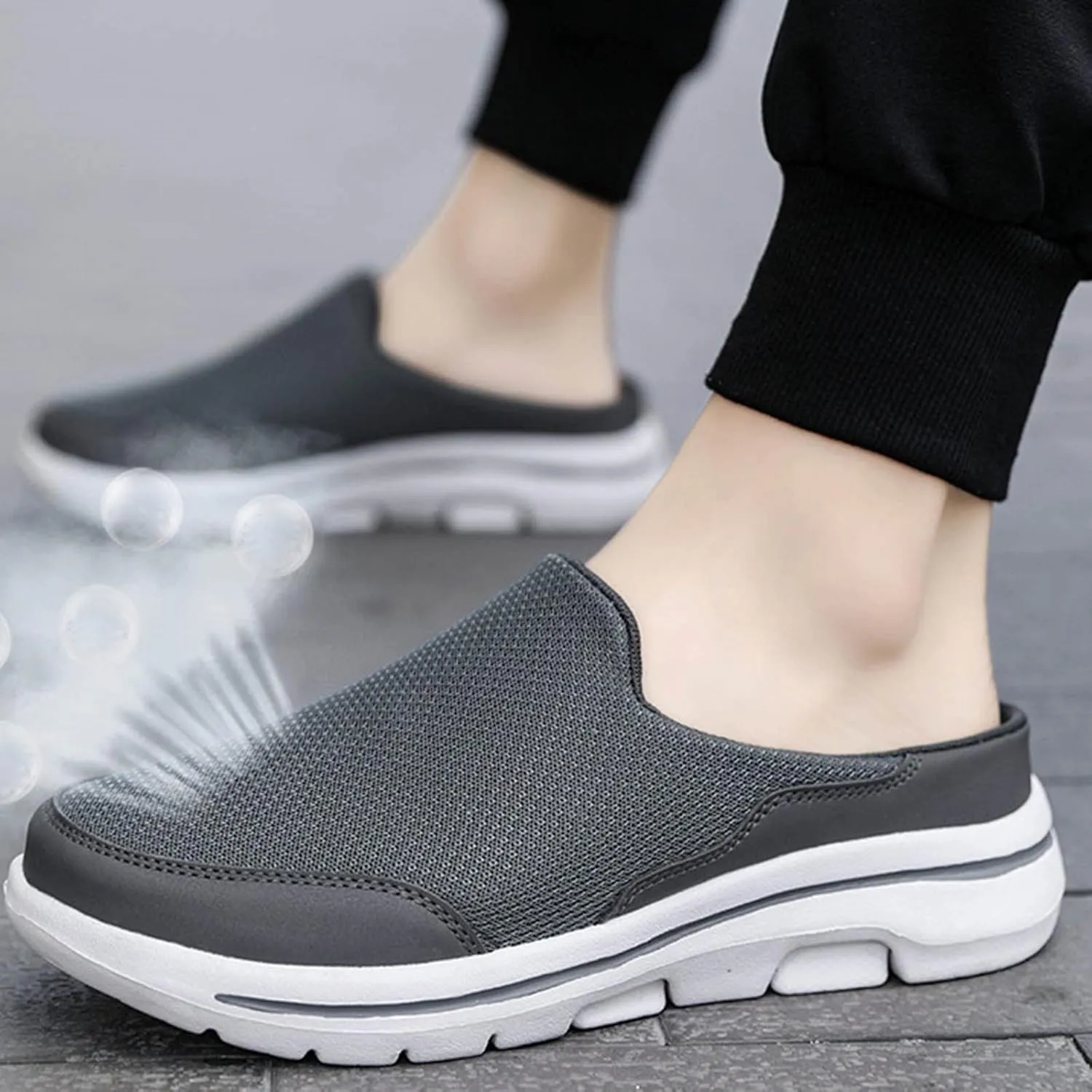 Men Sports Shoes Fashionable and Simple Solid Color New Pattern Summer Breathable Mesh Sneaker Shoes for Men