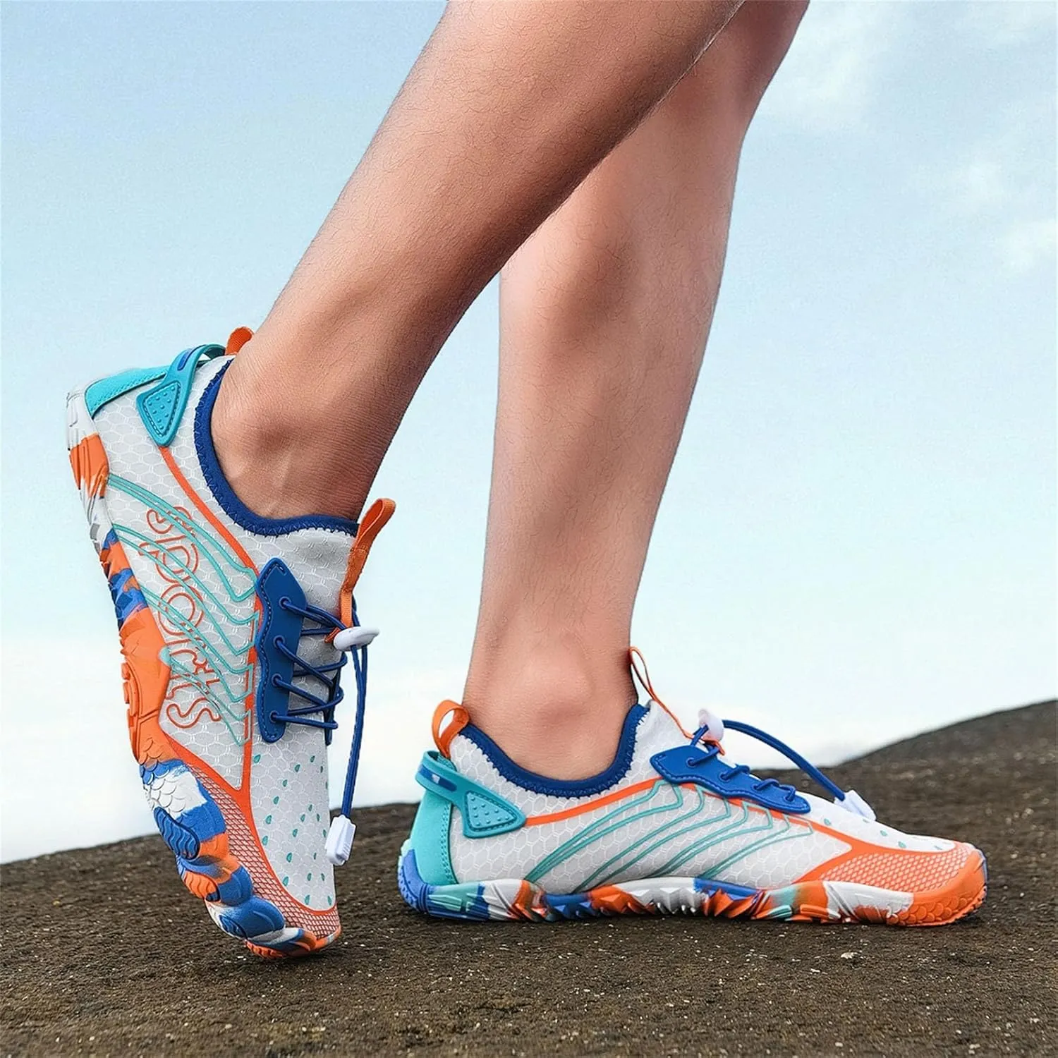 Men's and Women's Non Slip Water Shoes Quick Drying Outdoor River Tracing Hiking Running Fitness Shoes Mens Colorful Indoor Fitness Comfy Sneakers Summer Breathable Gym Sneakers
