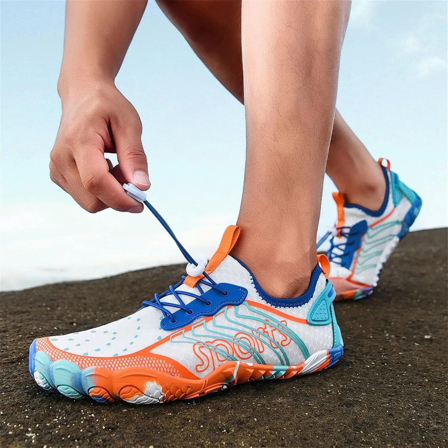 Men's and Women's Non Slip Water Shoes Quick Drying Outdoor River Tracing Hiking Running Fitness Shoes Mens Colorful Indoor Fitness Comfy Sneakers Summer Breathable Gym Sneakers