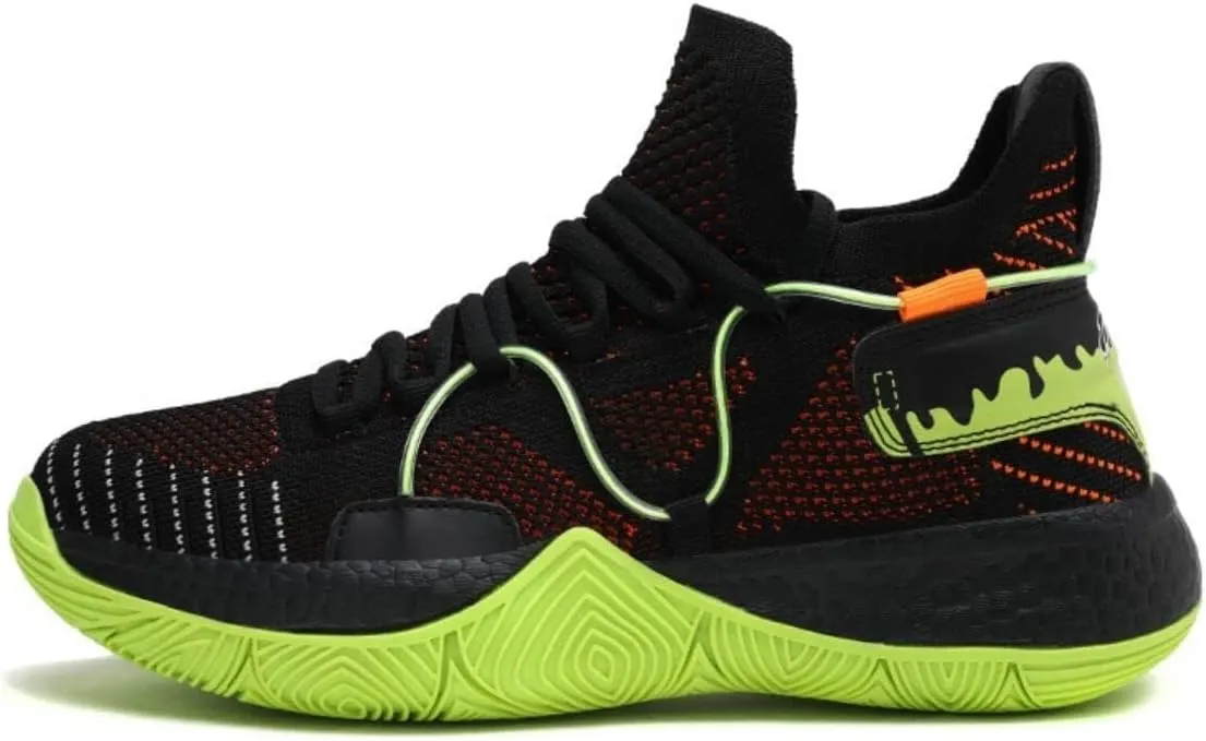 Men's Basketball Shoes with Fly Woven Mesh Breathable Straps Durable Sports Training Boots