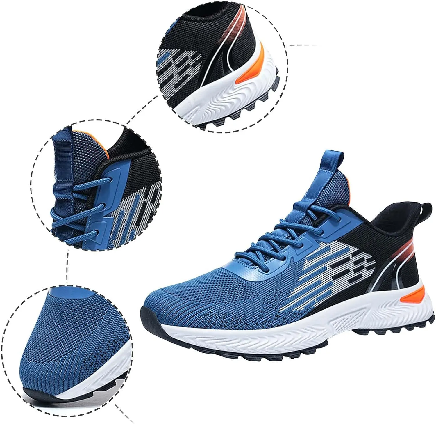 Men's Classic Casual Jogging Sneakers Breathable Mesh Comfortable Tennis Shoe Athletic Fashion Sneakers for Men