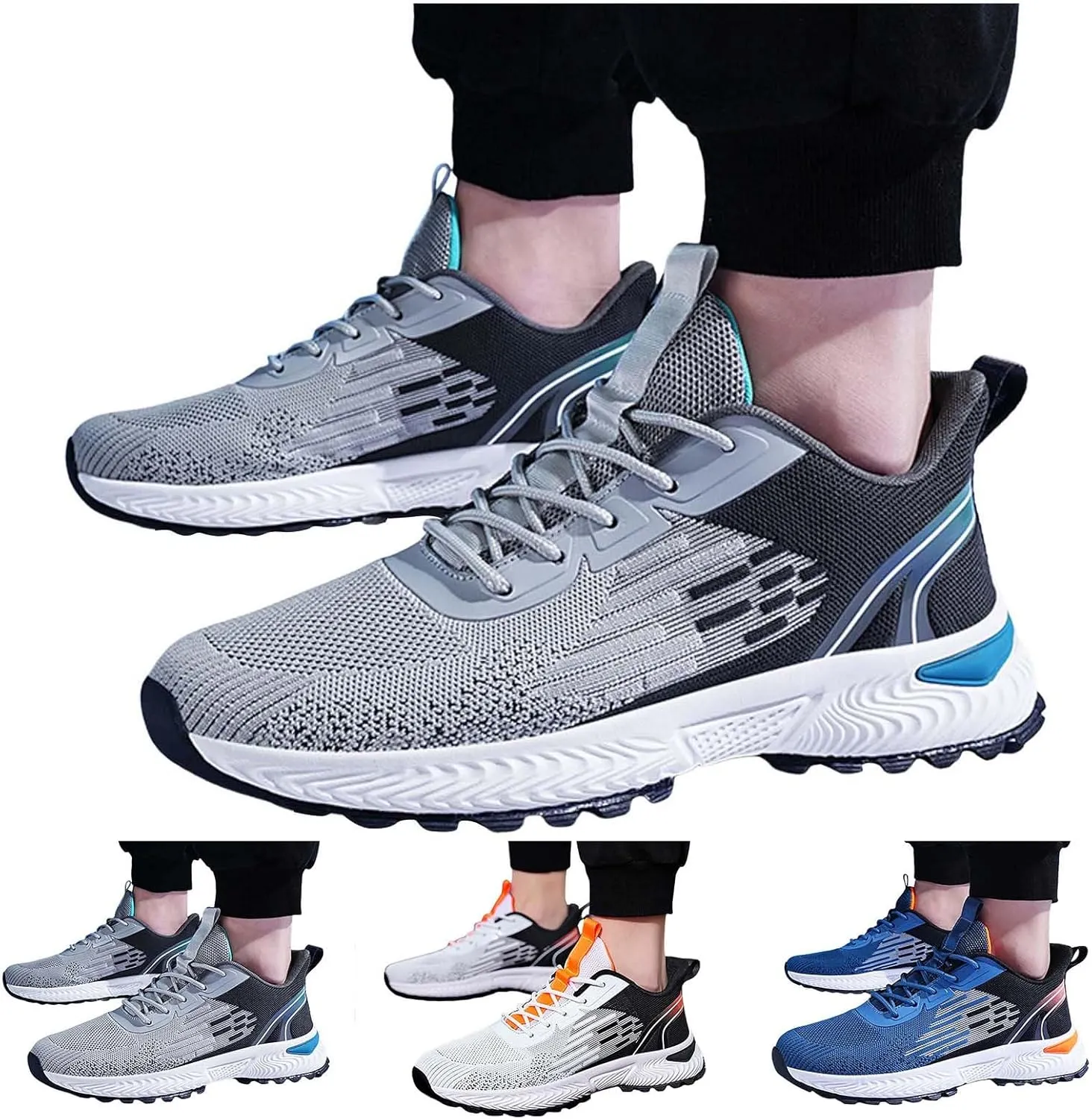 Men's Classic Casual Jogging Sneakers Breathable Mesh Comfortable Tennis Shoe Athletic Fashion Sneakers for Men