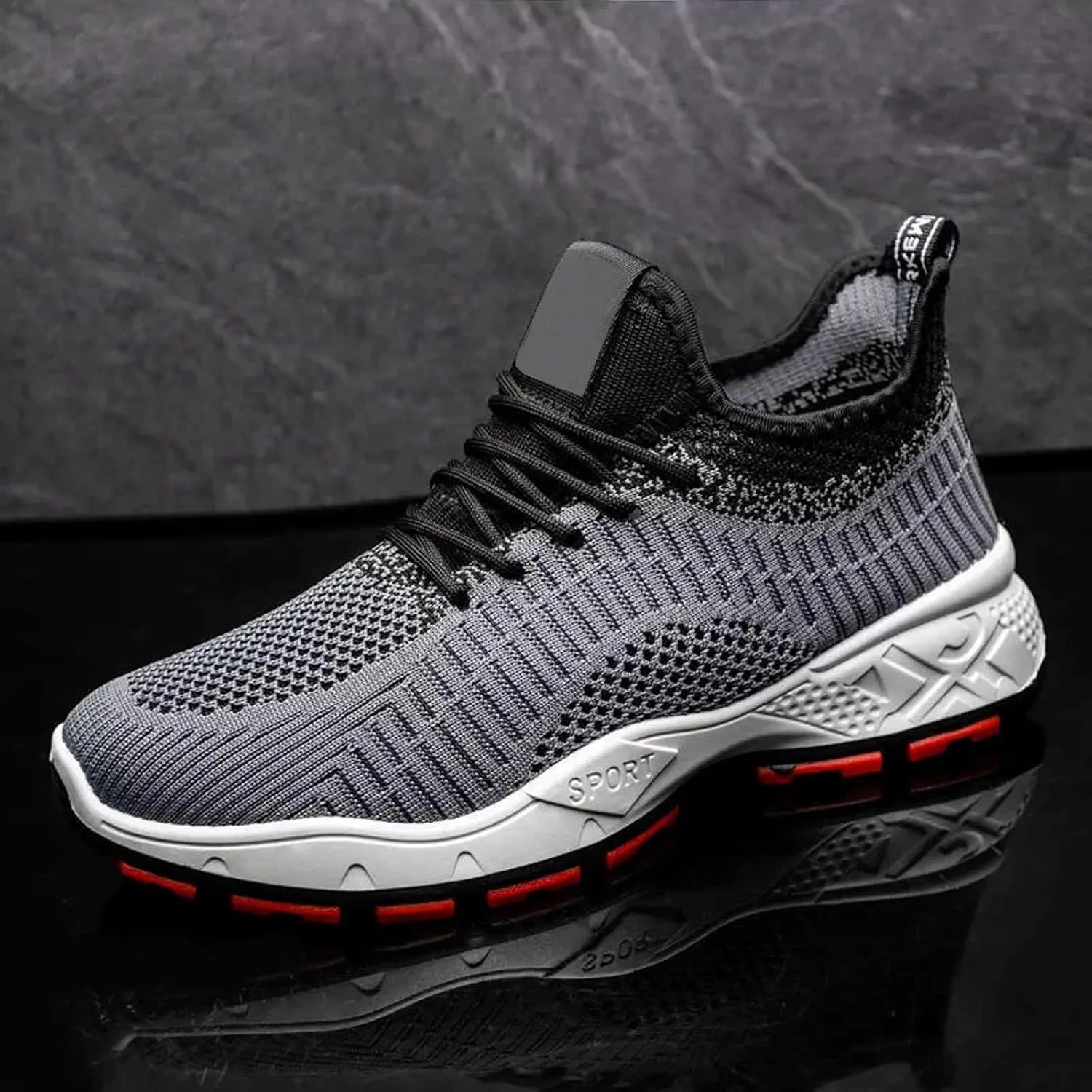 Men's Fashion Mesh Breathable Flying Woven Sneakers Casual Breathable Shoes Sneaker Ornament for Men