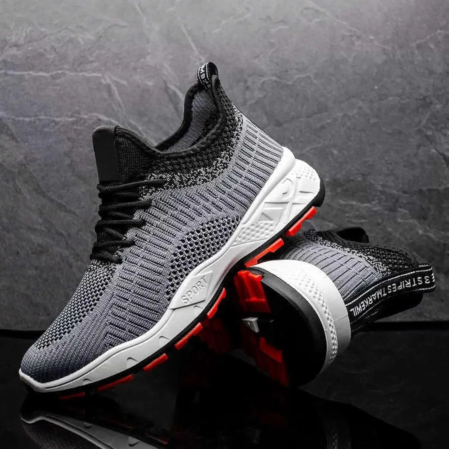 Men's Fashion Mesh Breathable Flying Woven Sneakers Casual Breathable Shoes Sneaker Ornament for Men
