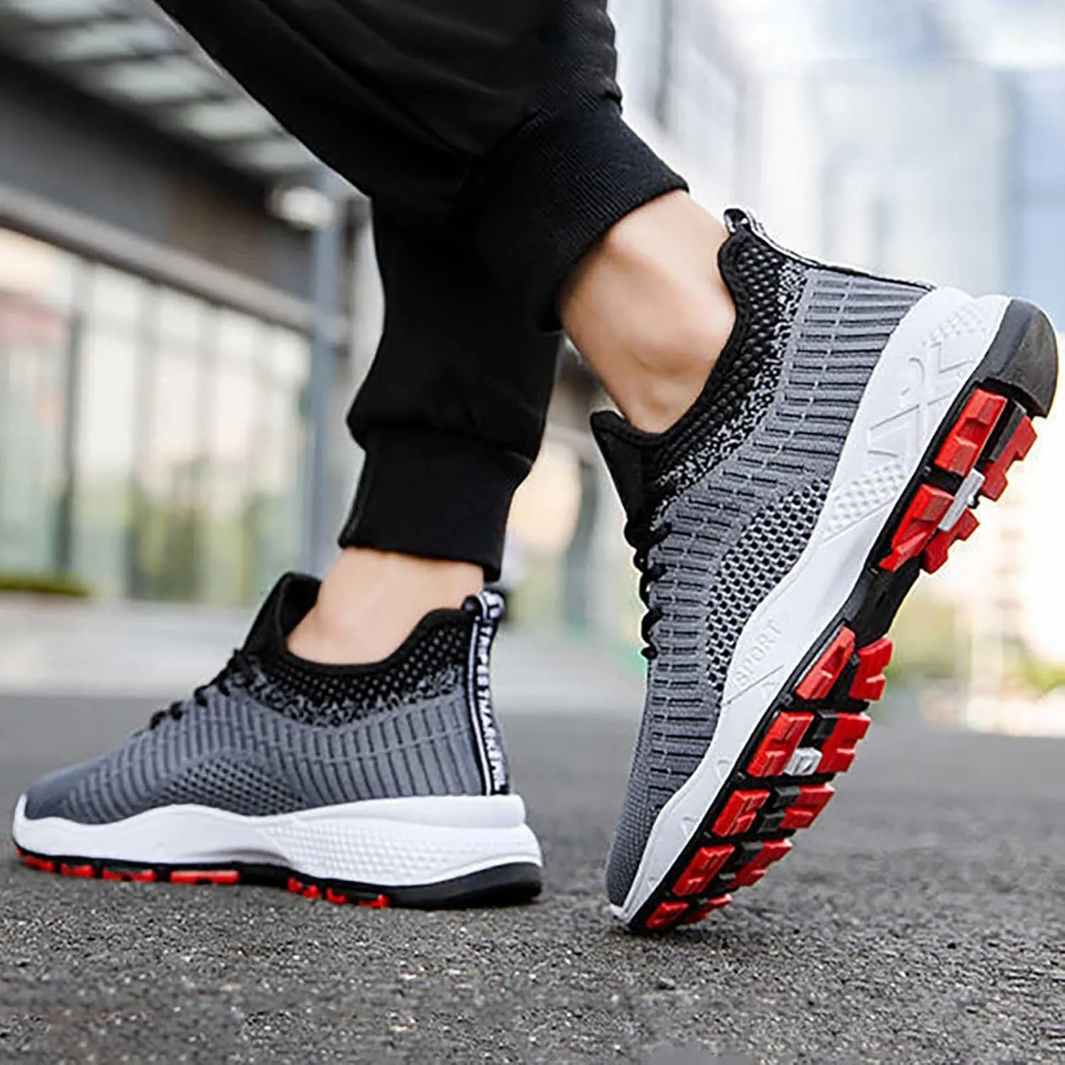 Men's Fashion Mesh Breathable Flying Woven Sneakers Casual Breathable Shoes Sneaker Ornament for Men