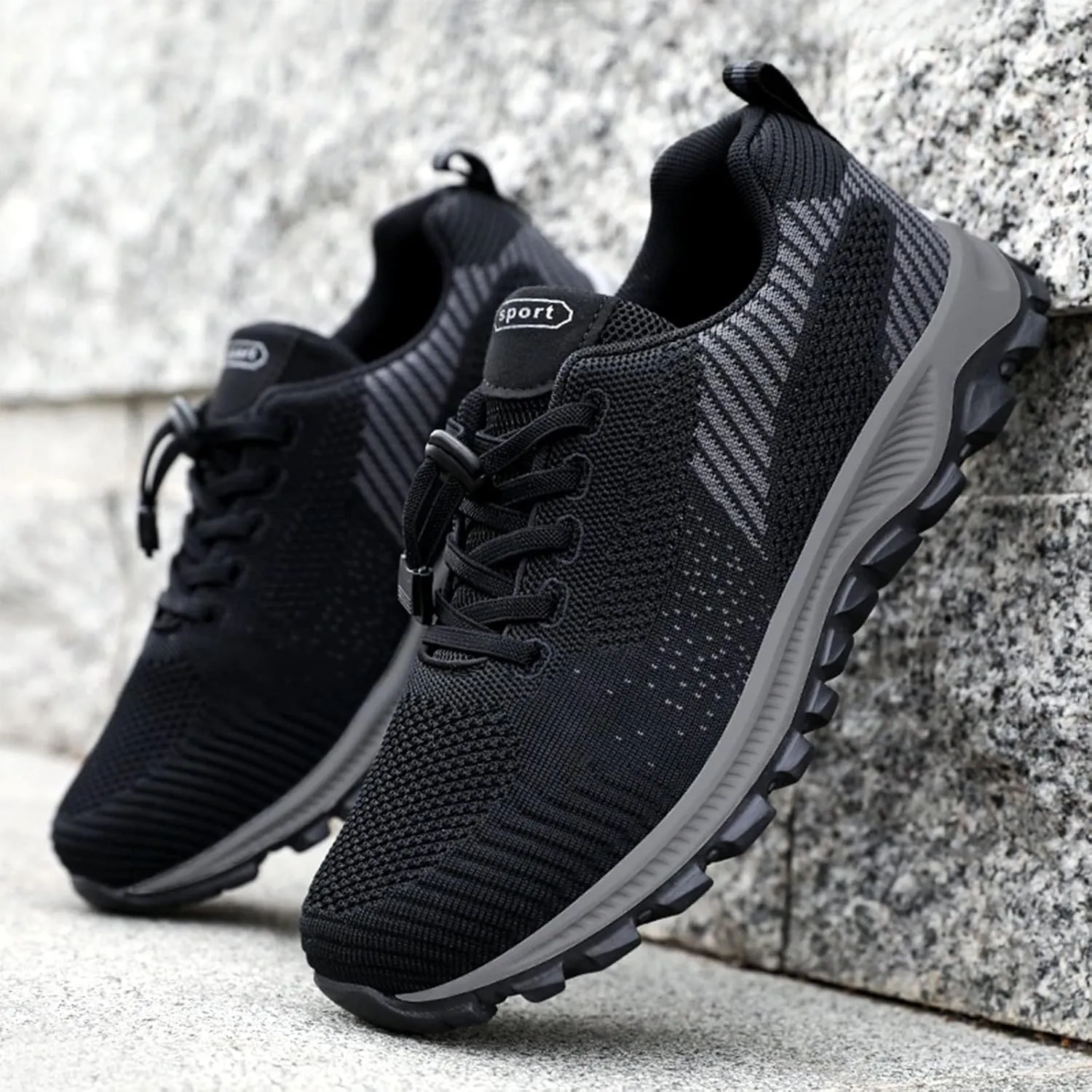 Men's Fashion Versatile Walking Shoes Breathable Mesh Comfortable Tennis Shoe Breathable Diabetic Shoes for Men