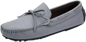 Men's Genuine Leather Loafers with Tassel, Suede Vamp, Deck Shoes with Stitching Details, Lightweight, Anti-Slip, Outdoor Slip-Ons