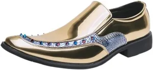 Men's Glitter Casual Minimalist Vintage Slip On Tassel Loafers Shoes Men Business Shoes