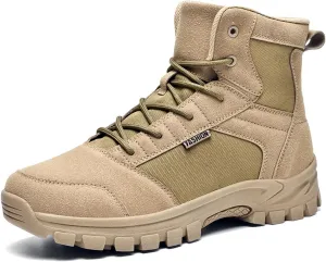 Men's Hiking Boots 6 Inches Tactical Work Boot Lightweight Suede Leather Military Combat Motorcycle Boots