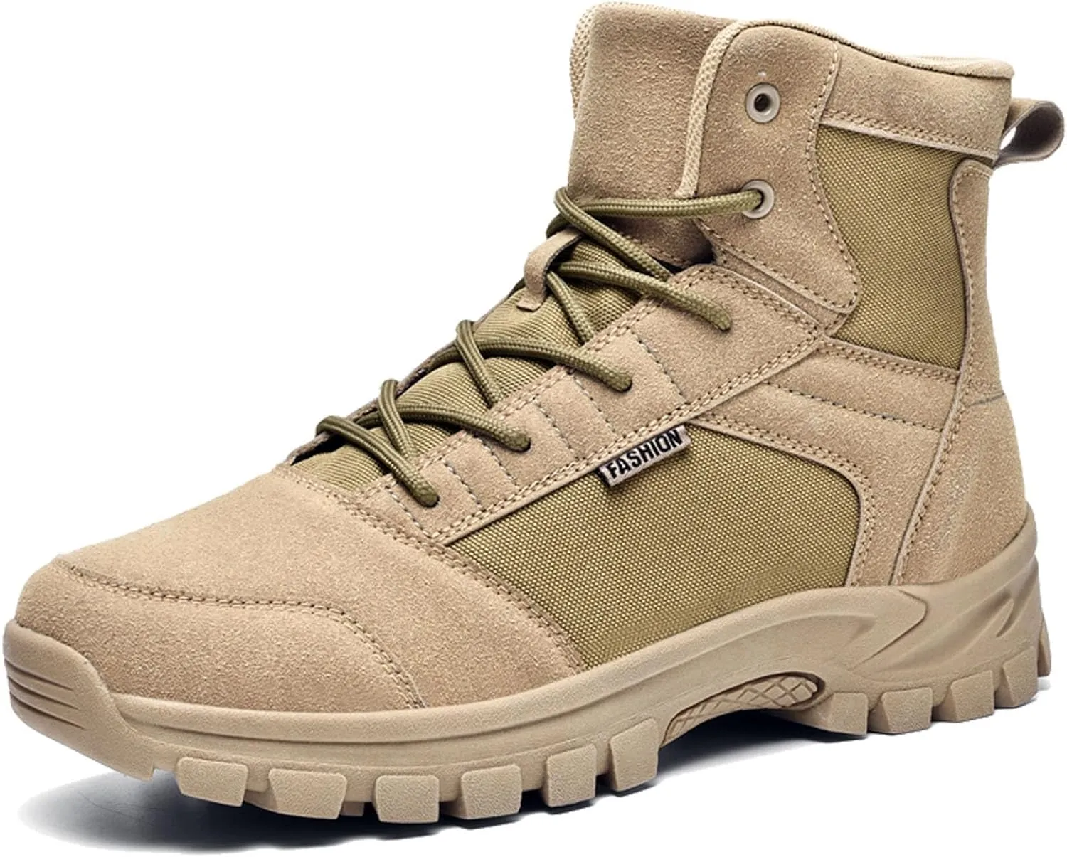 Men's Hiking Boots 6 Inches Tactical Work Boot Lightweight Suede Leather Military Combat Motorcycle Boots