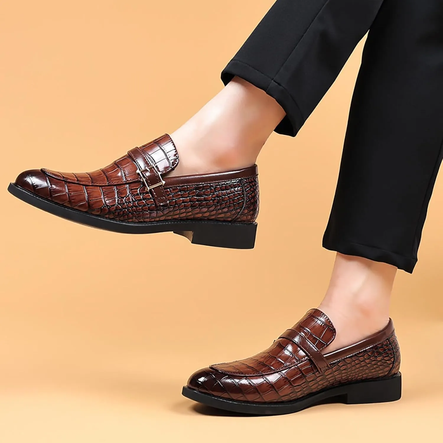 Men's Lace Up Leather Dress Shoes Leisure Breathable Comfortable Solid Fashion Business Shoes for Men