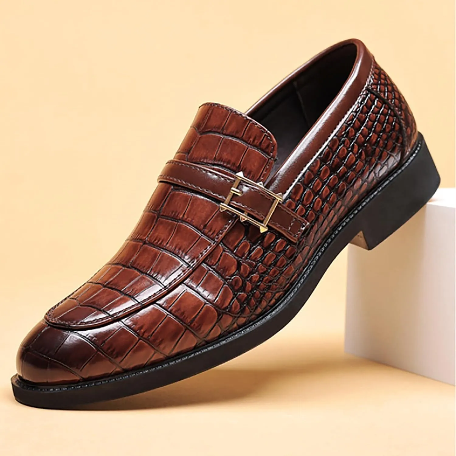Men's Lace Up Leather Dress Shoes Leisure Breathable Comfortable Solid Fashion Business Shoes for Men