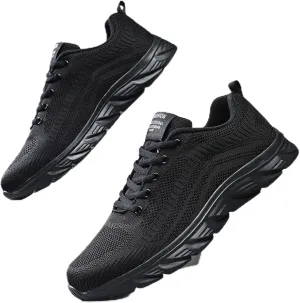 Men's Lace-Up Running Shoes Breathable Mesh Lightweight Comfortable Athletic Sneakers for Gym Training & Casual Walking Fashion Men Mountaineering Casual Sport Shoes