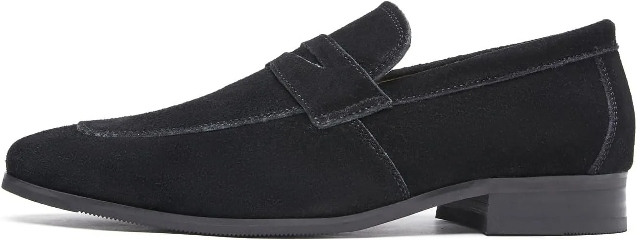 Men's Loafers Formal Dress Slip On Shoes Suede Leather Wedding Tuxedo Casual Shoes for Men