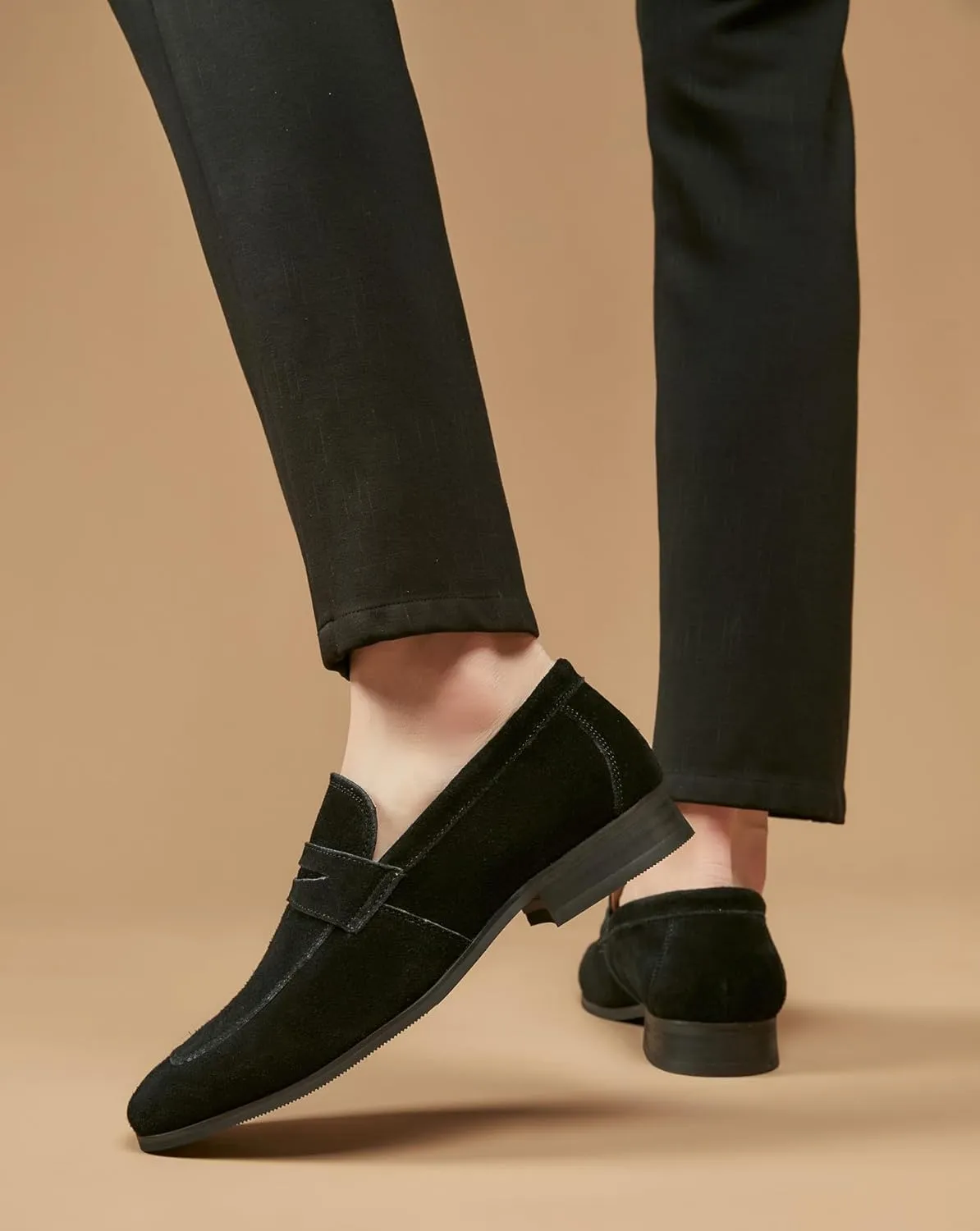 Men's Loafers Formal Dress Slip On Shoes Suede Leather Wedding Tuxedo Casual Shoes for Men