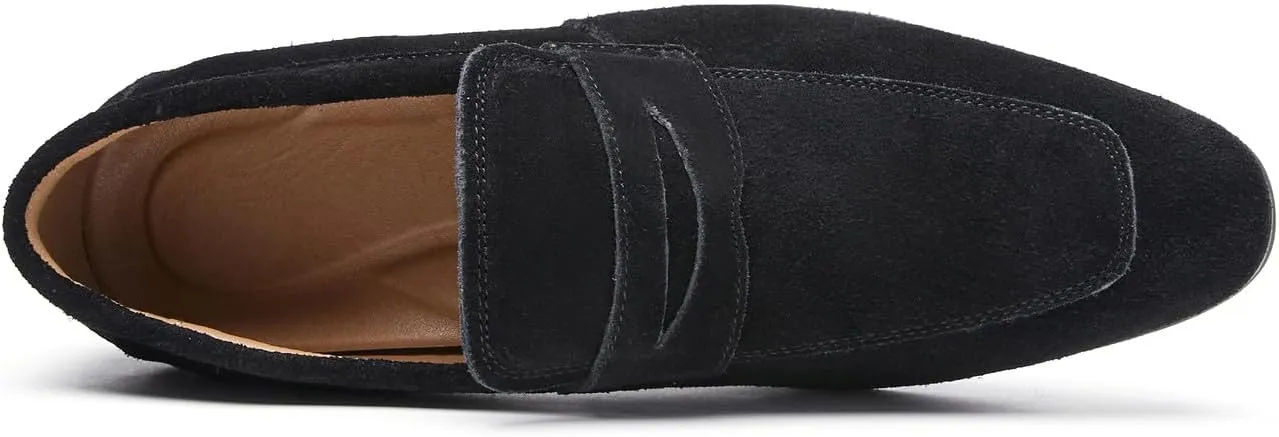 Men's Loafers Formal Dress Slip On Shoes Suede Leather Wedding Tuxedo Casual Shoes for Men