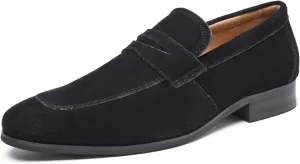 Men's Loafers Formal Dress Slip On Shoes Suede Leather Wedding Tuxedo Casual Shoes for Men