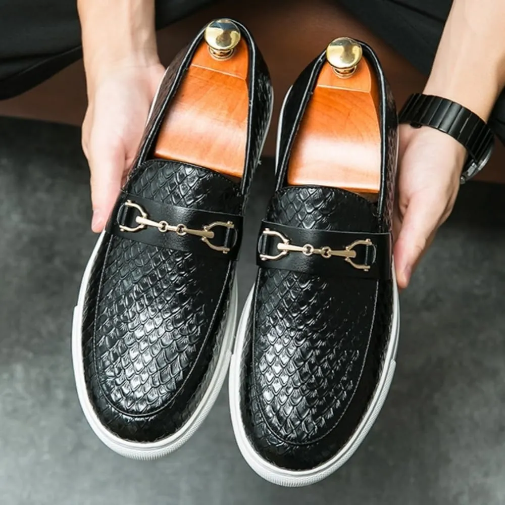 Men's Loafers Slip On Casual Dress Shoes,Leather Rubber Sole Slip On Lightweight Comfortable Walking Penny Loafers