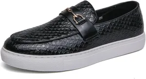 Men's Loafers Slip On Casual Dress Shoes,Leather Rubber Sole Slip On Lightweight Comfortable Walking Penny Loafers