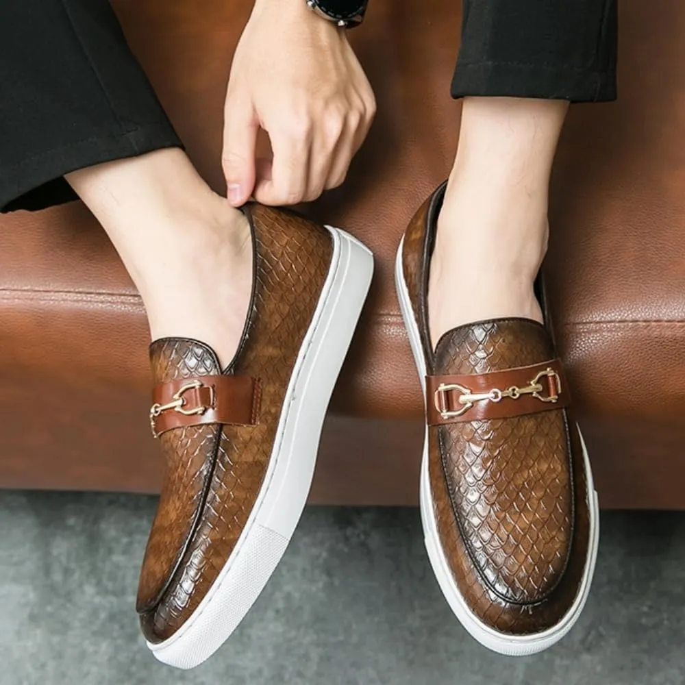 Men's Loafers Slip On Casual Dress Shoes,Leather Rubber Sole Slip On Lightweight Comfortable Walking Penny Loafers