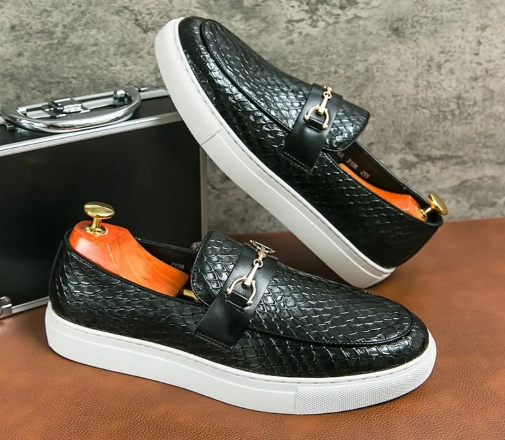 Men's Loafers Slip On Casual Dress Shoes,Leather Rubber Sole Slip On Lightweight Comfortable Walking Penny Loafers