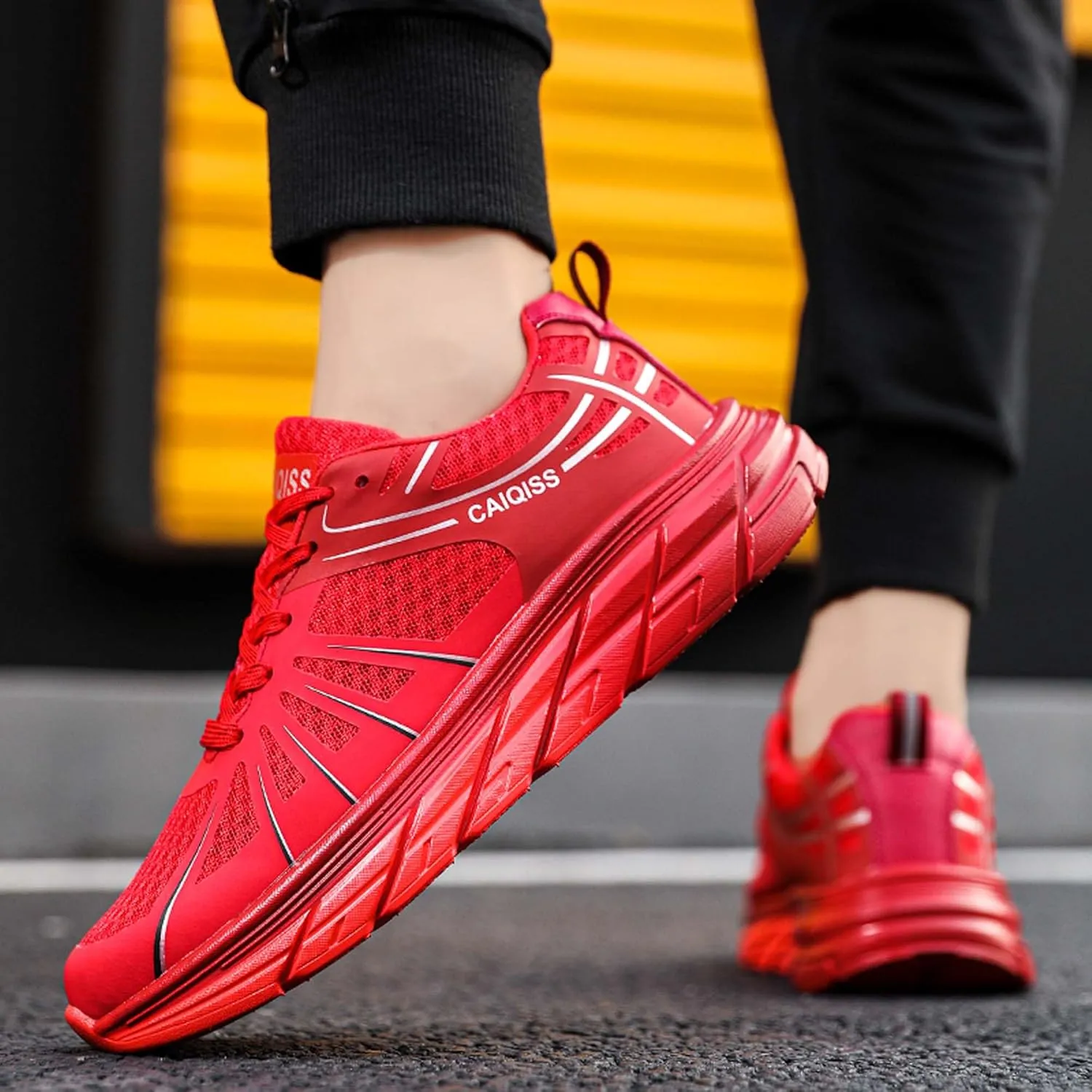 Mens Low Top Lace Up Classic Casual Walking Shoes Rubber Sole Anti Slip Running Shoes High Elasticity Basketball Sneakers Comfortable and Breathable Training Shoes Lightweight Badminton Sneakers