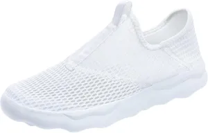 Men's Non Slip Walking Running Shoes Quick Drying Breathable Mesh Fashionable Ultra Lightweight Comfortable Athletic Sneakers for Gym Training & Casual Walking for Men Black Footwea