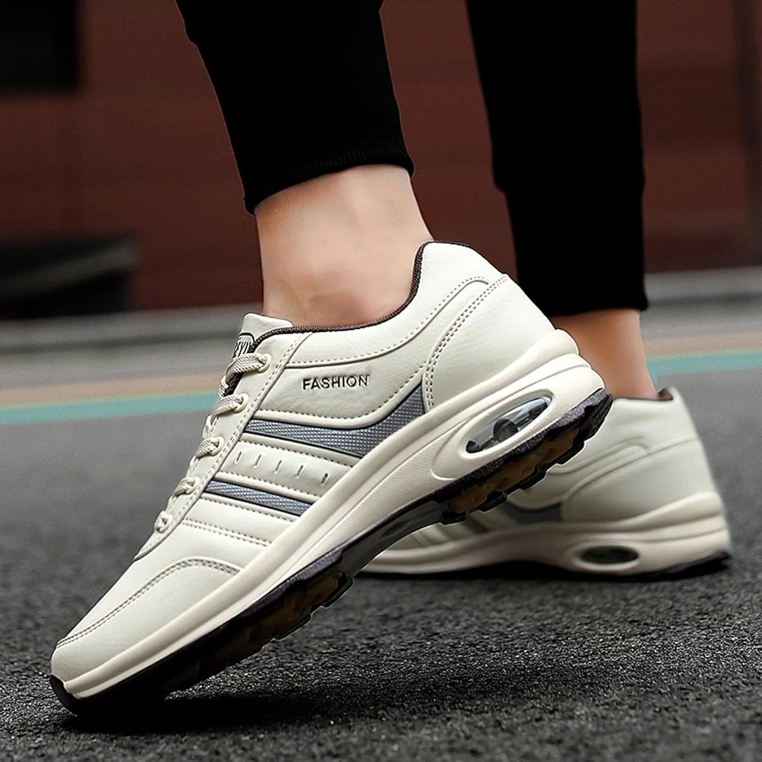 Men's Orthopedic Comfortable Lace Up Shoes Breathable Mesh Fashion Sneaker Arch Support Walking Shoes for Men