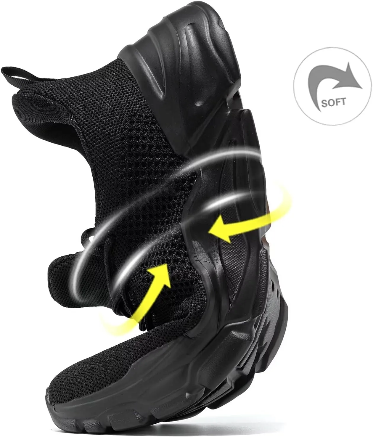 Men's Slip on Walking Shoes Ultra Light Breathable Non Slip Running Shoes Casual Fashion Sneakers Mesh Workout Sports
